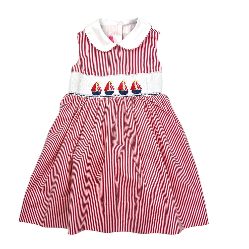 Claire & Charlie Hand Smocked Nautical Dress